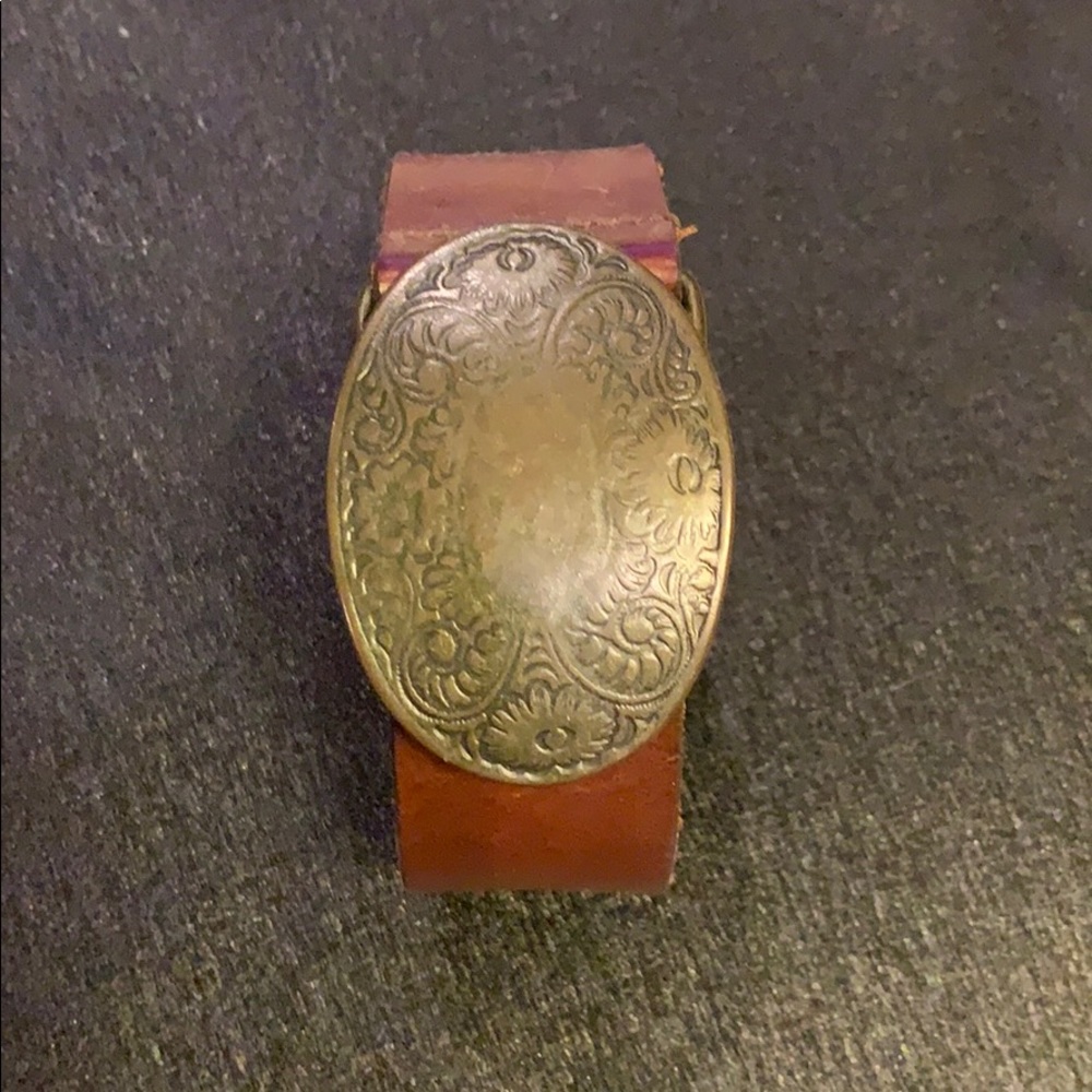 Dark Tan Leather Belt